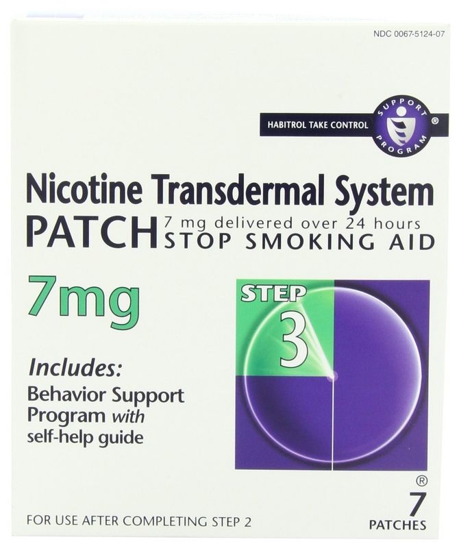 Habitrol Nicotine Transdermal System Step 3 Stop Smoking Aid Patches  7 Mg  7 Count