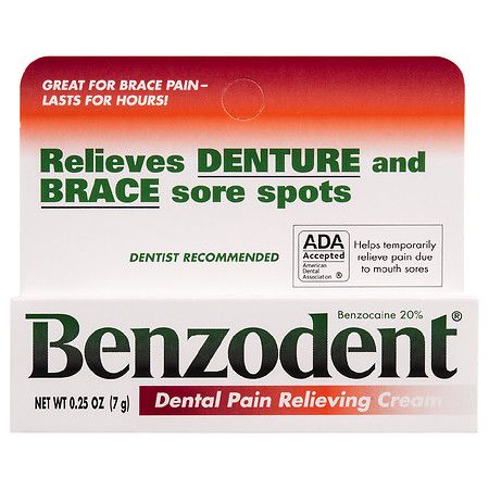 BENZODENT DENTURE PAIN CREAM 0.25OZ