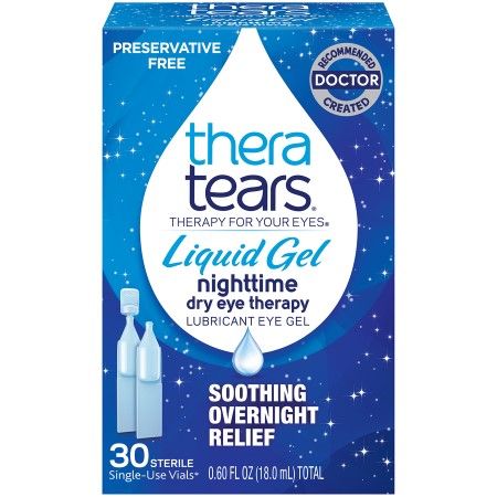 TheraTears Liquid Gel Nighttime Lubricating Eye Drops  Single-Use Vials  30 Count