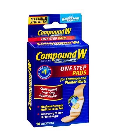 COMPOUND W ONE STEP PAD 14CT