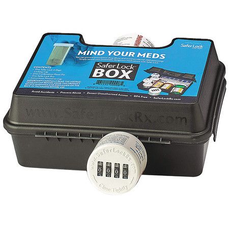 Medicine Box  4 Digit Combination Lock  Fits Multiple Medicine Bottles