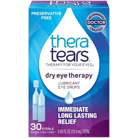 TheraTears Dry Eye Therapy Lubricating Eye Drops  Preservative Free  30 Single-Use Vials