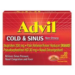ADVIL COLD SINUS CAPLET PSE 20CT