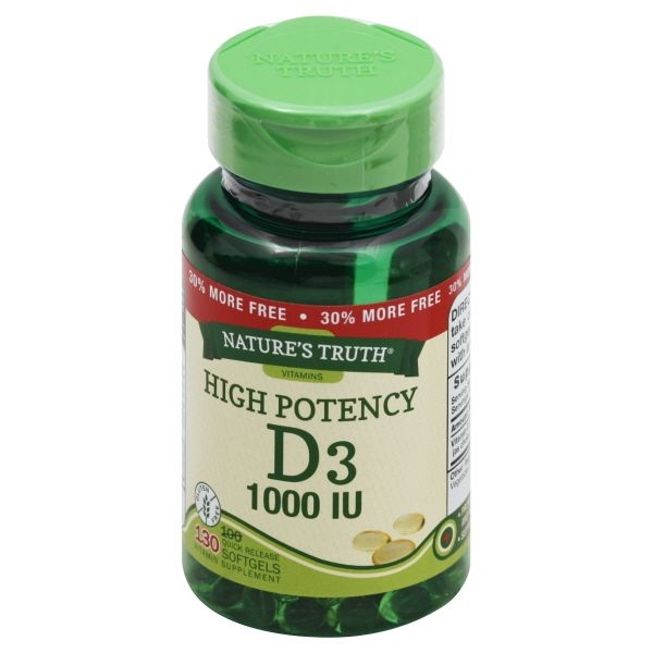 Nature S Truth Vitamin D3 Tablets  1000 IU  130 Count