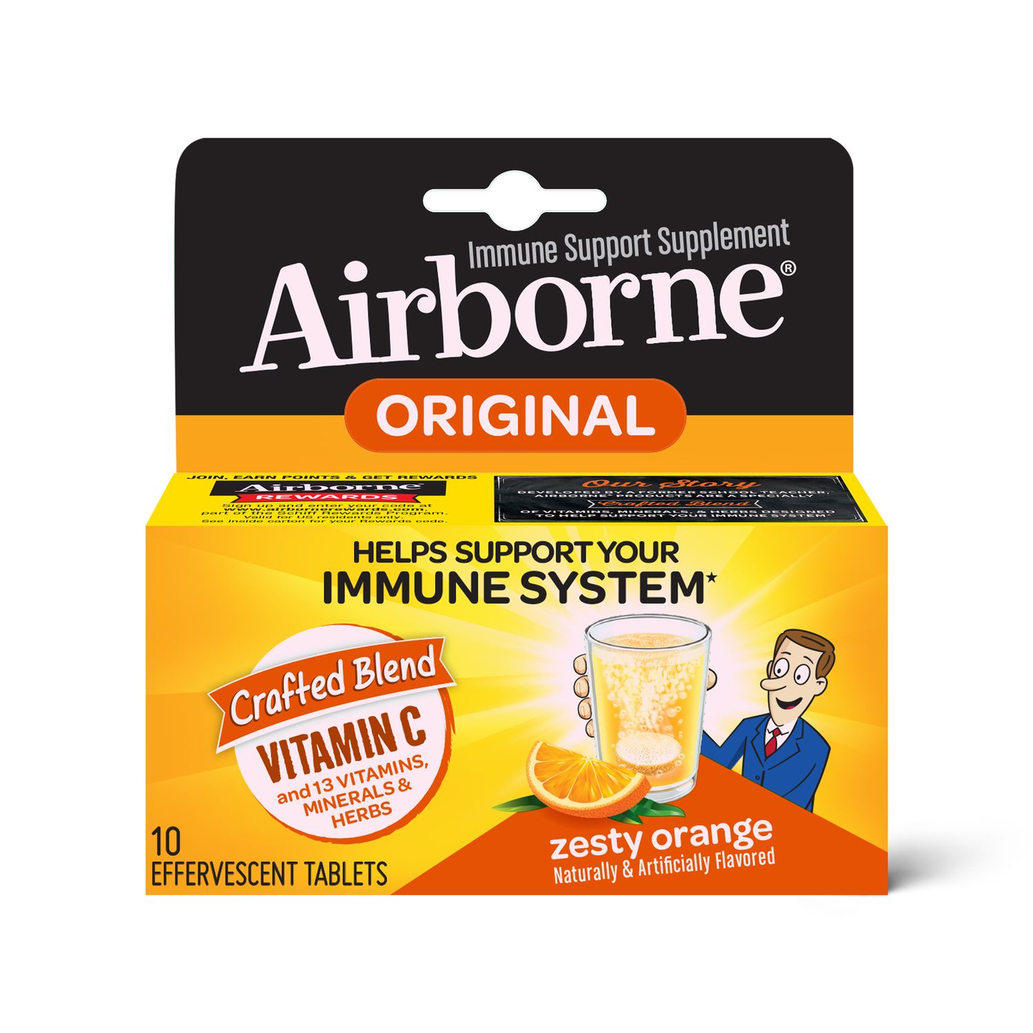 AIRBORNE TABLET ORANGE 10CT