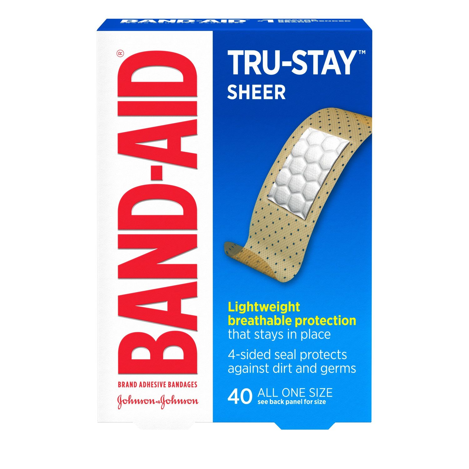 BAND AID COMFORT-FLEX SHEER ONE SZ 40CT