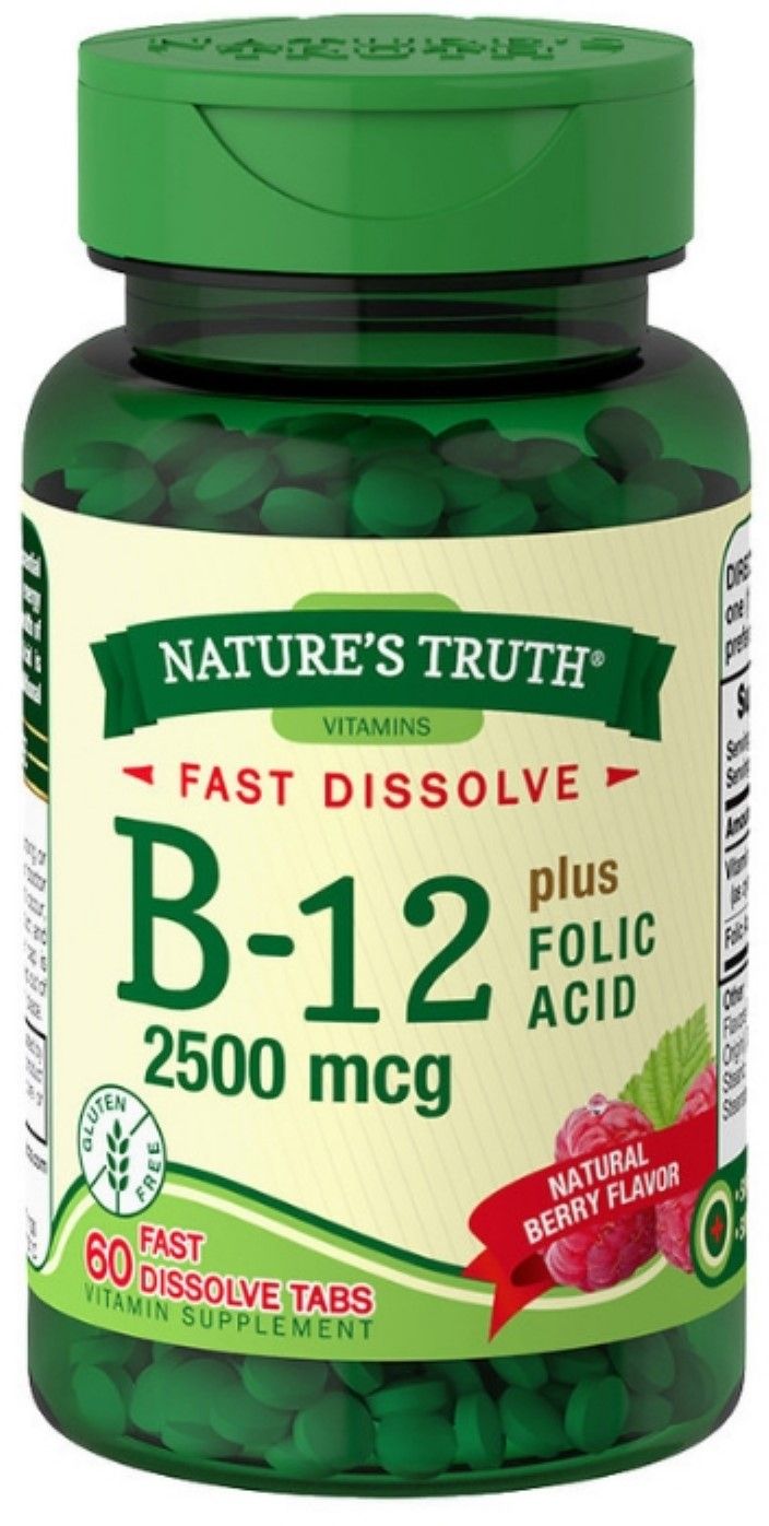 Nature's Truth Vitamin B-12 Plus Folic Acid 2,500 Mcg Berry - 60.0 Ea