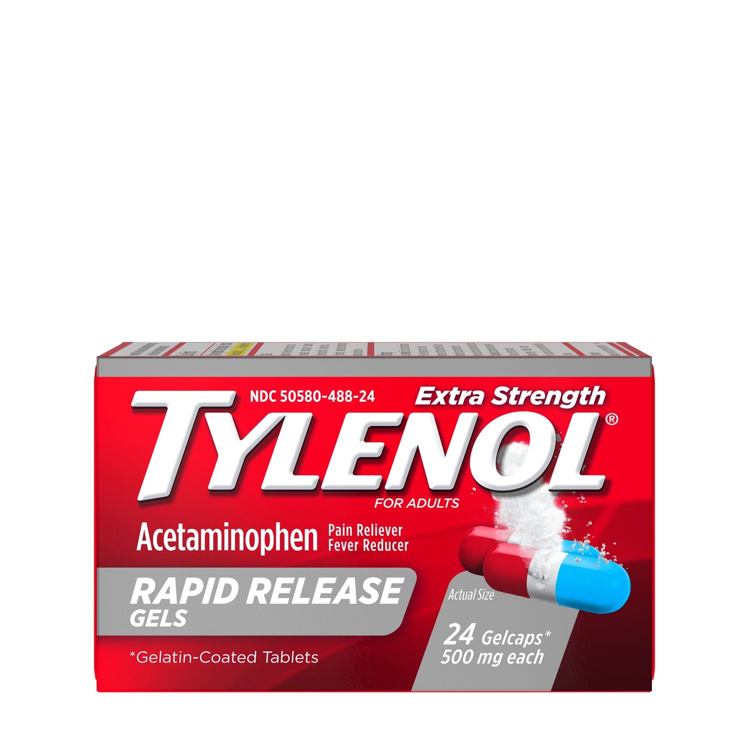 TYLENOL XTR STR RAPID RLS 500MG CAP 24CT