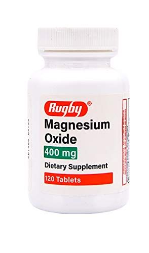 Rugby Magnesium Oxide 400mg Dietary Supplement - 120 Tablets