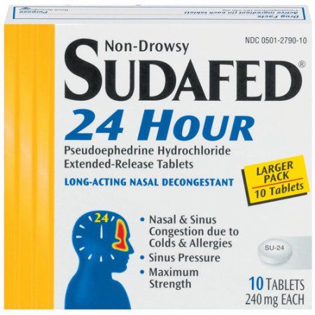 SUDAFED SINUS CONGEST 24HR TAB PSE 10CT