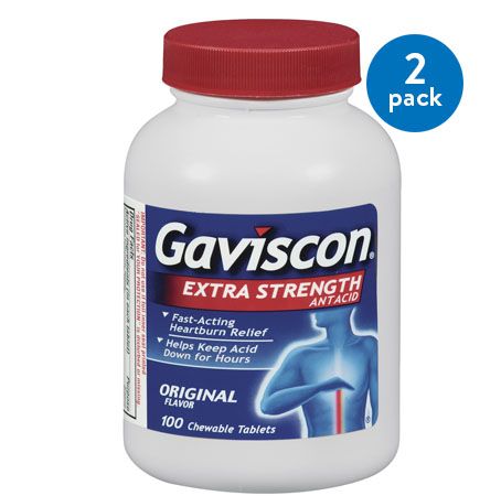 Gaviscon Extra Strength Chewable Antacid Tablets Original - 100.0 Ea