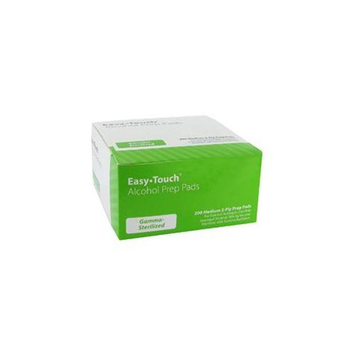 EasyTouch Alcohol 2-Ply Preps Gamma-Sterilized Sterile Pads  Medium  200ct