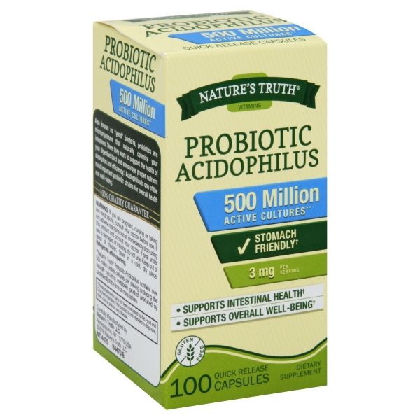 Nature's Truth Probiotic Acidophilus 500 Million - 100.0 Ea