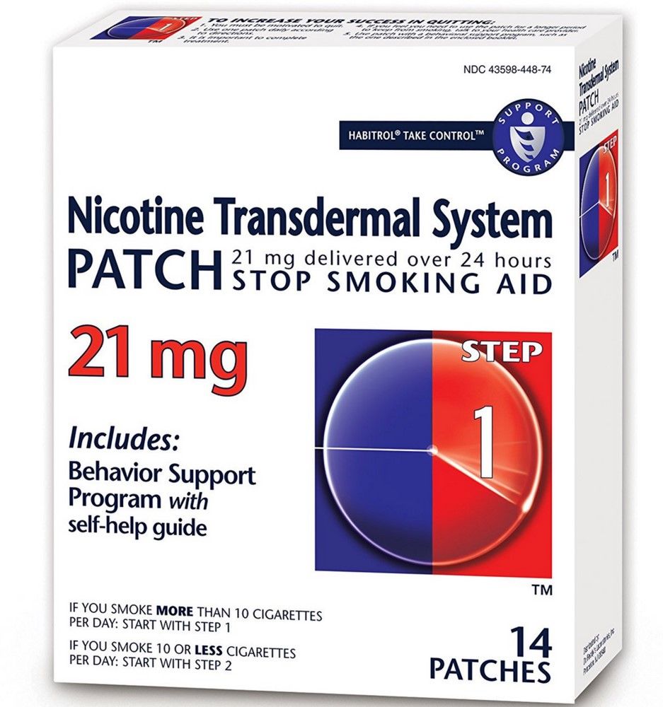 Habitrol Nicotine Transdermal System Step 1 Stop Smoking Aid Patches  21 Mg  14 Count