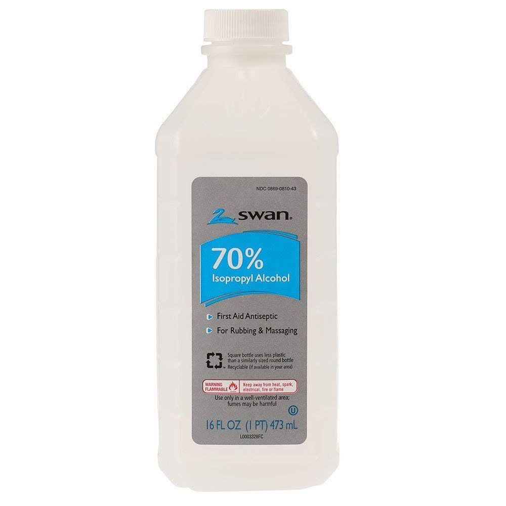 Swan 70% Rubbing Alcohol, 16 Oz