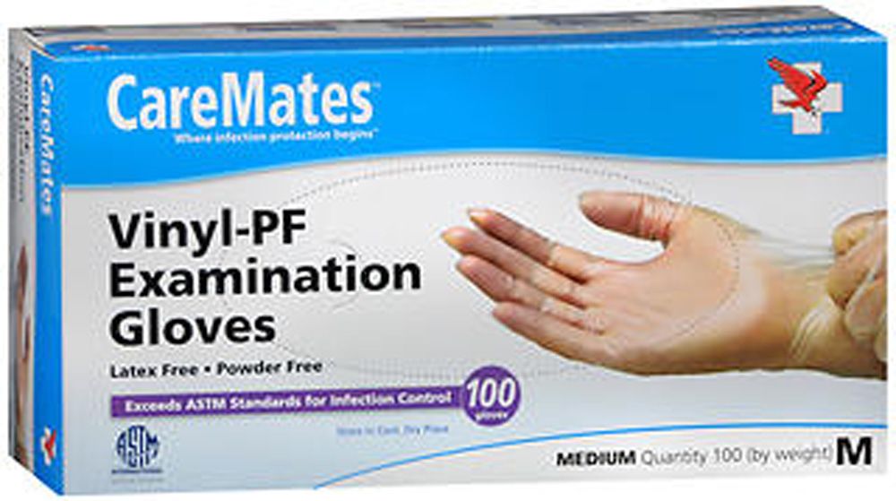 10412010 Vinyl Powder Free Gloves, Medium - Case of 10