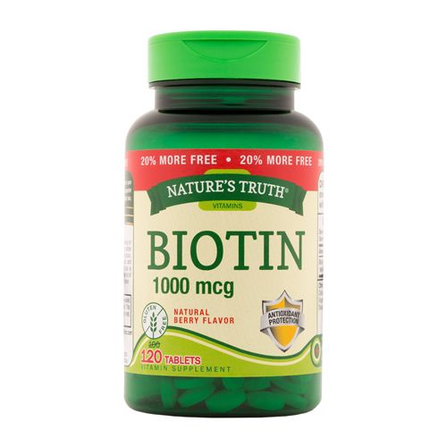 Nature S Truth Biotin 1000mcg | 120 Tablets | Hair Skin and Nails Pills | Vegetarian  Non-GMO  Gluten Free Supplement