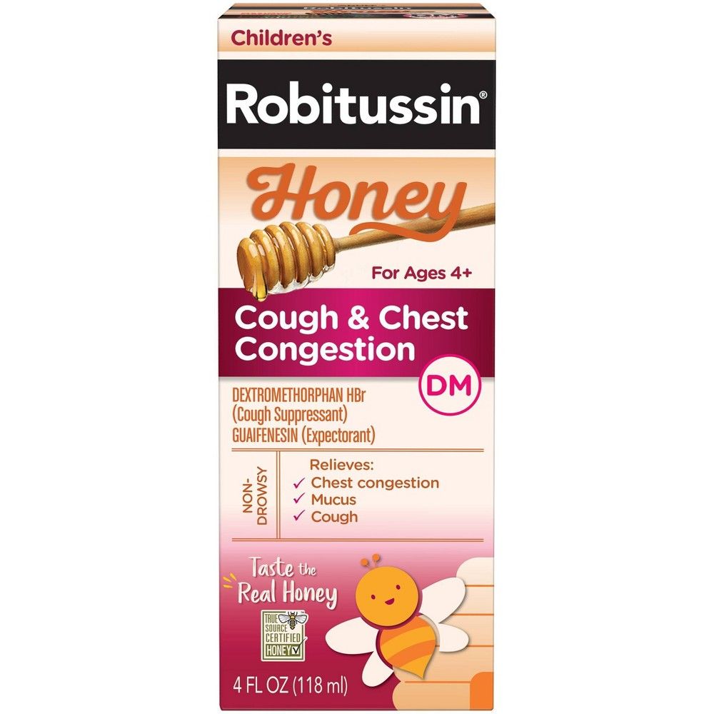 ROBITUSSIN DM CHLD HNY-CGH/CNG LIQ 4OZ