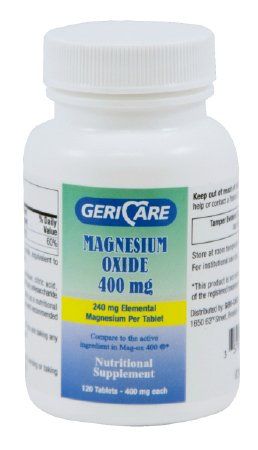 McKesson 25452700 400 Mg Mineral Supplement Geri-Care Magnesium Oxide Strength Tablet - Pack of 120