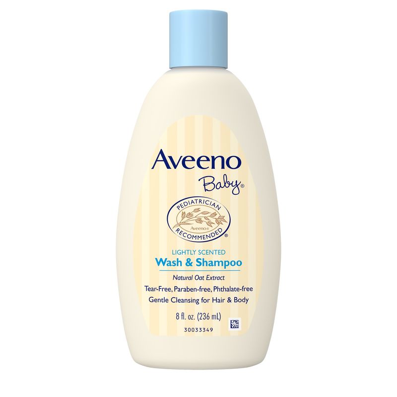 Aveeno Baby Daily Moisture Body Wash & Shampoo, Oat Extract - 8.0 Fl Oz