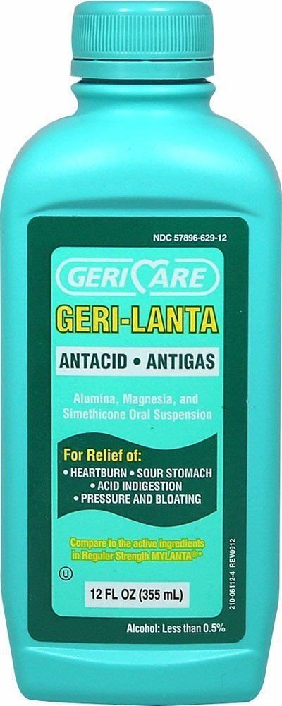 Gericare Geri-Lanta Antacid & Antigas Liquid, 12 Fl. Oz.