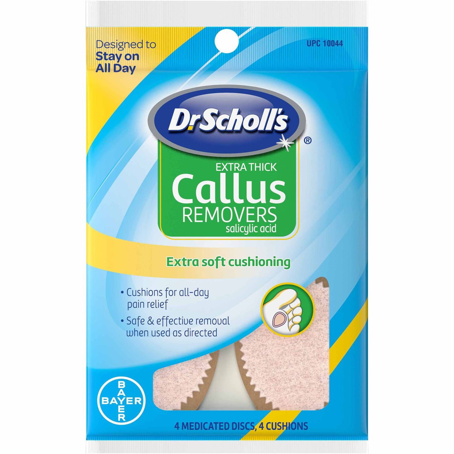 Dr. Scholl S Extra Thick Callus Removers  4 Cushions  4 Medicated Discs