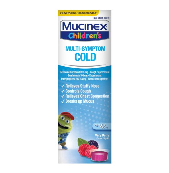 Children's Mucinex Multi-Symptom Cold Liquid Very Berry - 4.0 Oz