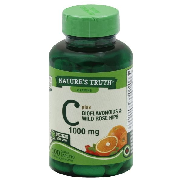 Nature S Truth Vitamin C Plus Bioflavonoids & Wild Rose Hips Tablets  1000 Mg  100 Count