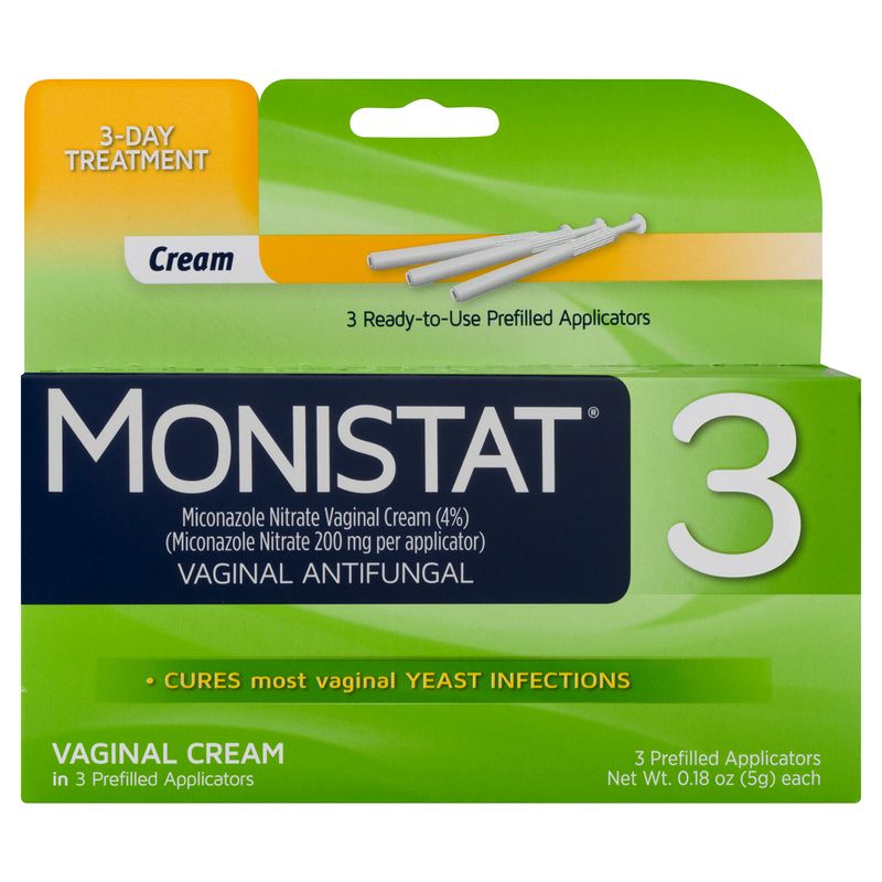 Monistat 3-Day Treatment Prefilled Vaginal Cream Applicator  0.18 Oz  3 Count