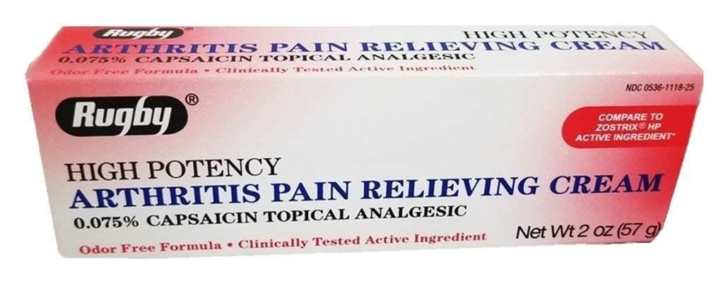 Rugby Topical Analgesic Arthritis Pain Relieving Cream  Odor Free  2oz