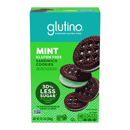 Glutino Mint Sandwich Cookies