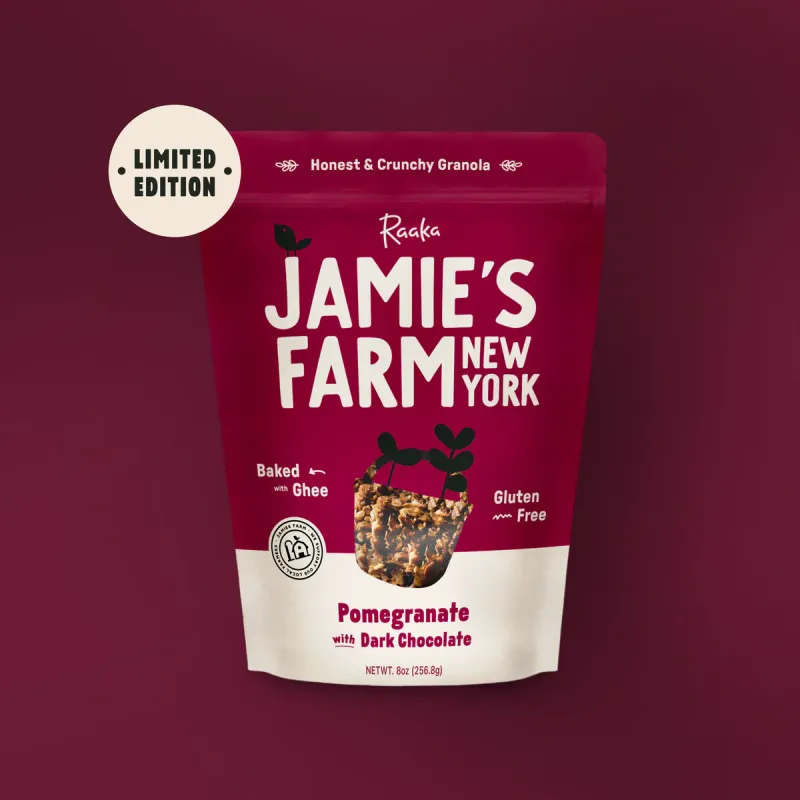 Jamie&#39;s Farm Granola Pomegranate With Dark Chocolate