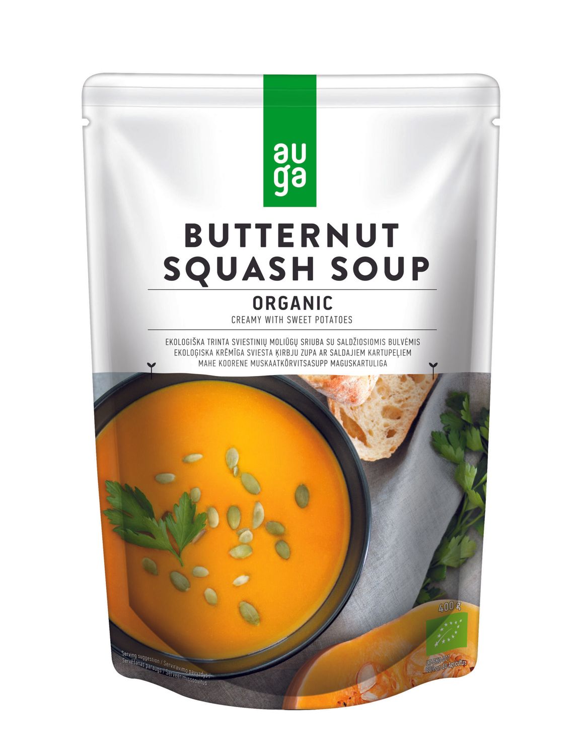 Auga Soup Butternut Squash Creamy with Sweet Potaoes
