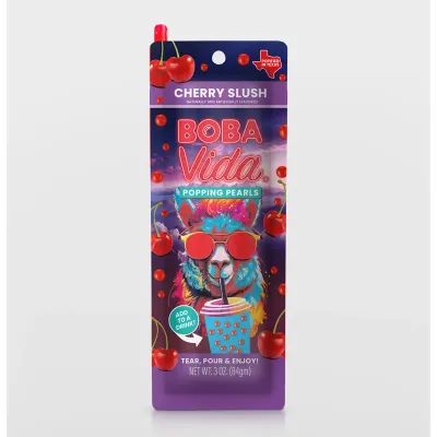 Boba Vida Popping Pearls Cherry Slush