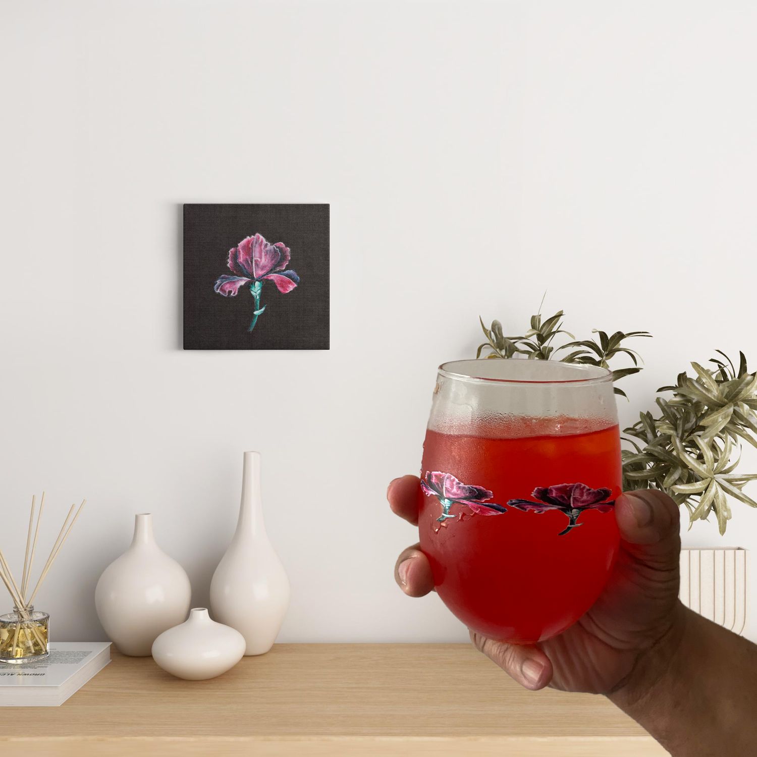 Iris Stemless Wine Glass