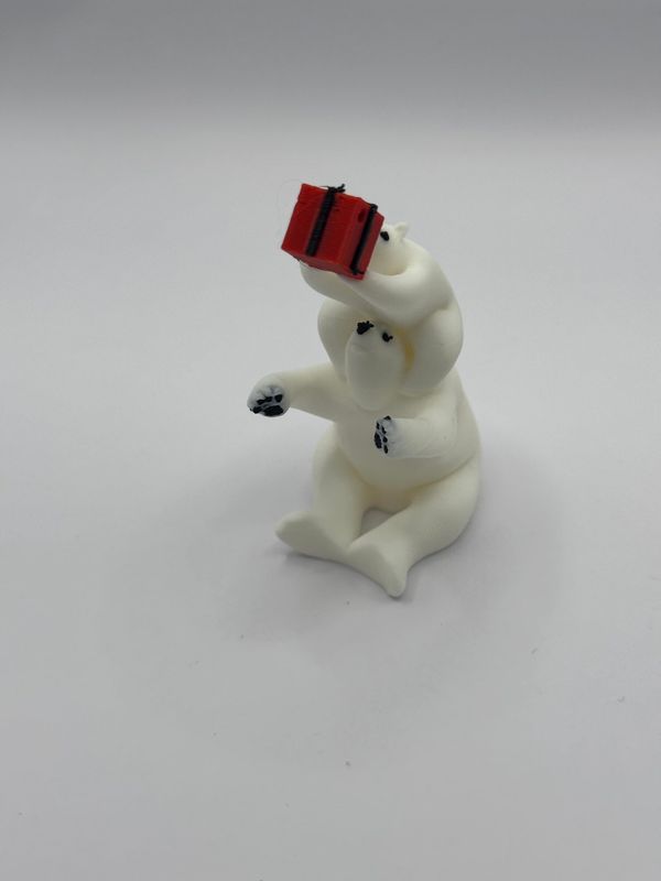 Eisbären mit Geschenk