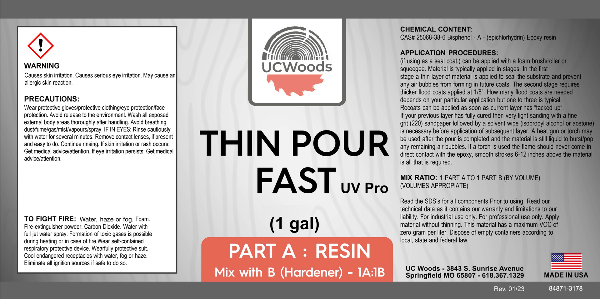 1:1 Thin Pour Fast UV Pro