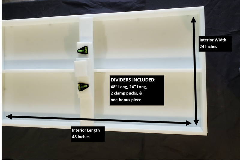48 Inch x 24 Inch HDPE Reusable Epoxy Resin Mold