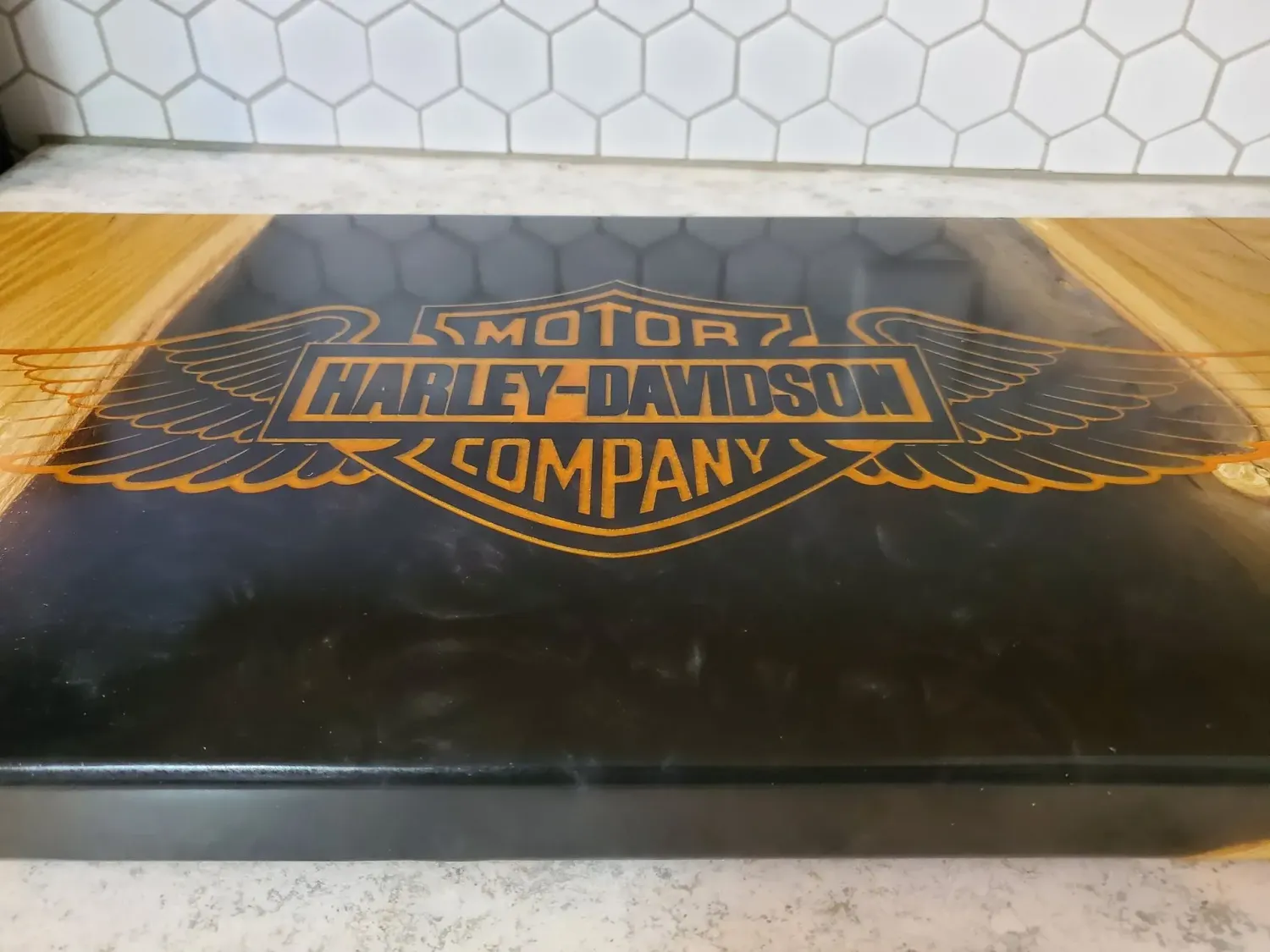 Harley Davidson Wall Art, Serving Board, or End Table
