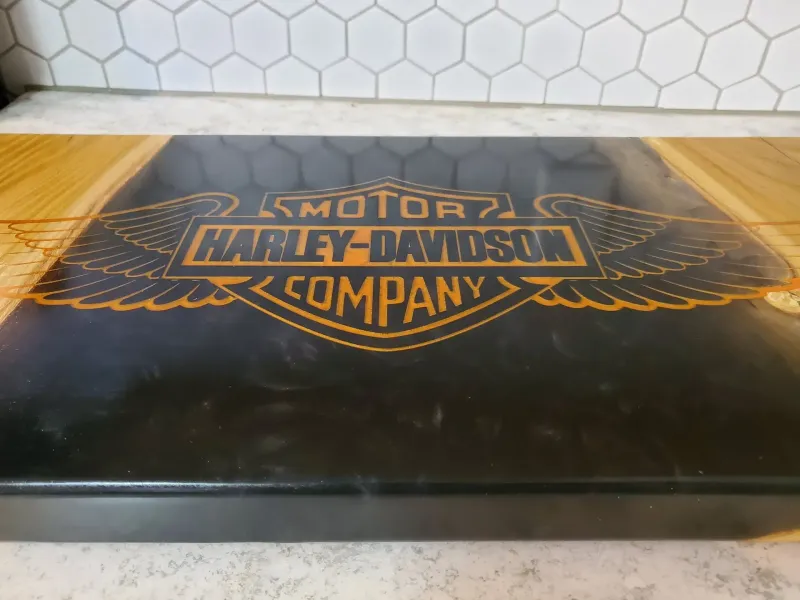 Harley Davidson Wall Art, Serving Board, or End Table