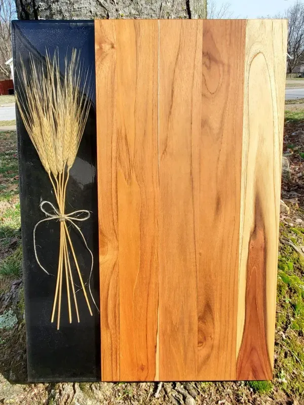 Large Teak & Wheat Board