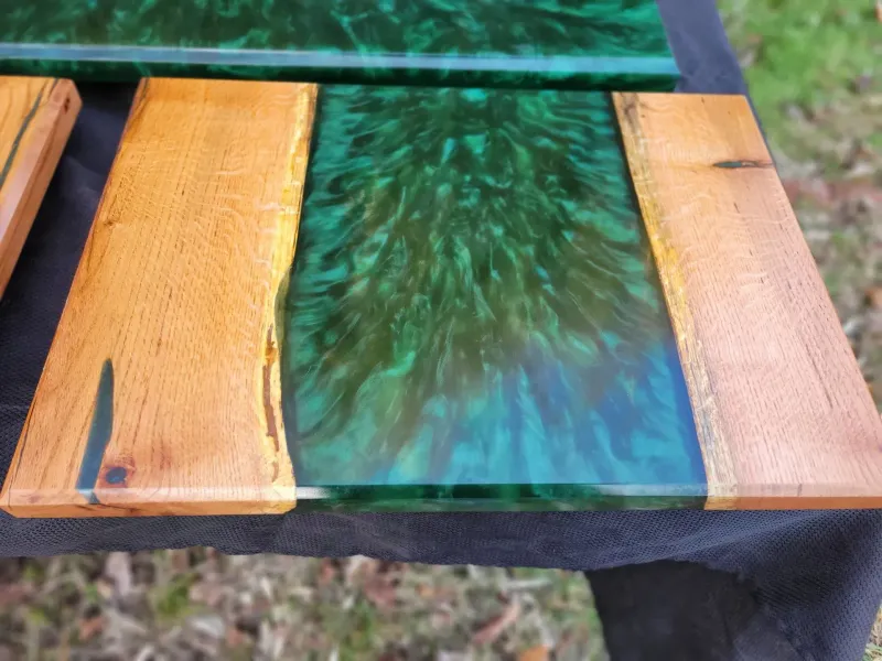 Oak & Emerald Live Edge Livingroom Set