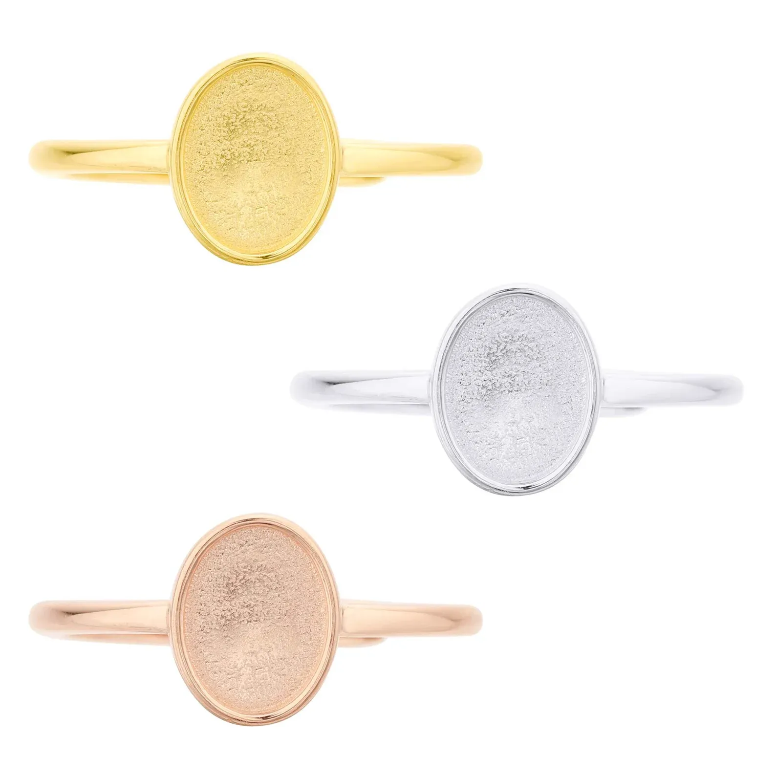 Single 10x14mm Oval Bezel Ring