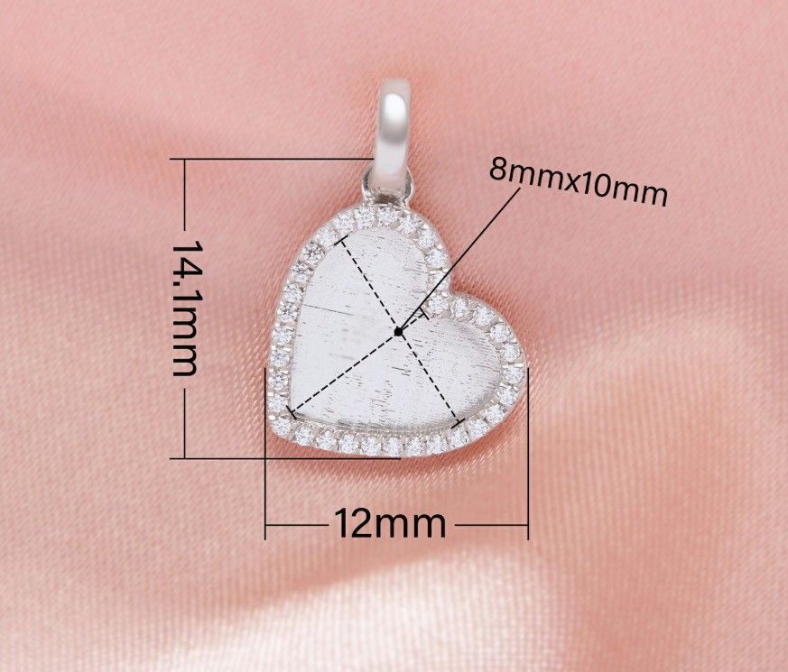 12mm Heart Halo Pendant