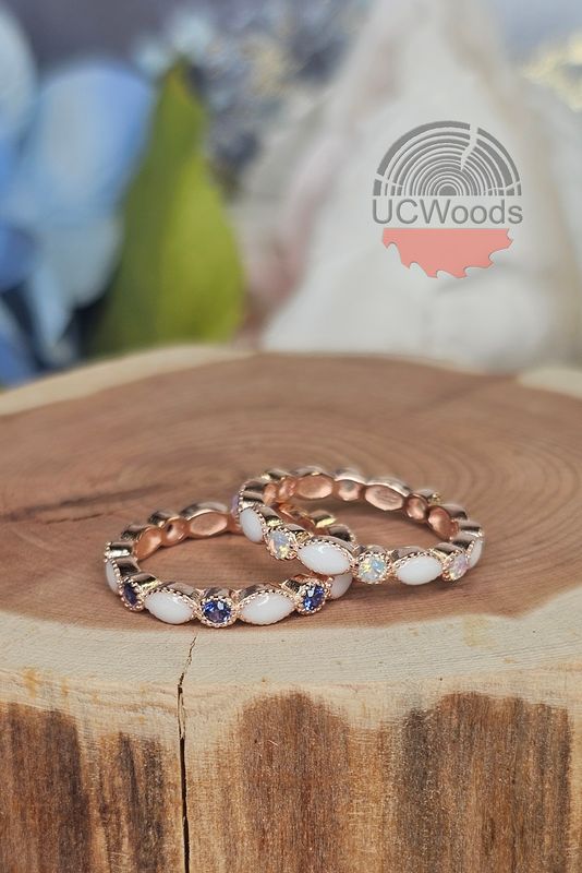 Full Band Stackable Birthstone Ring