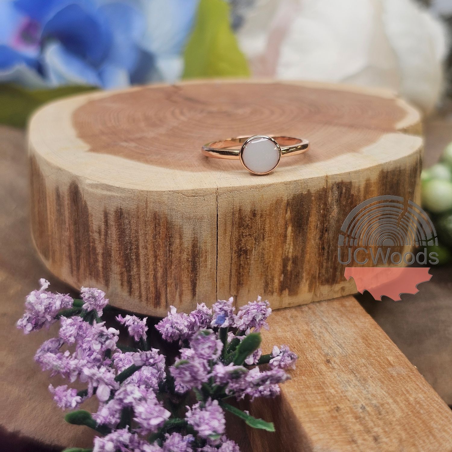 Full Matching Set Round Single Bezel Ring, Necklace & Earings