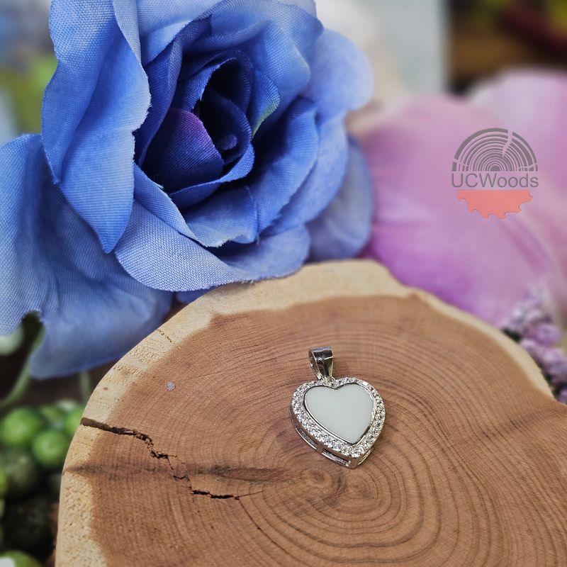 10mm Heart Halo Pendant