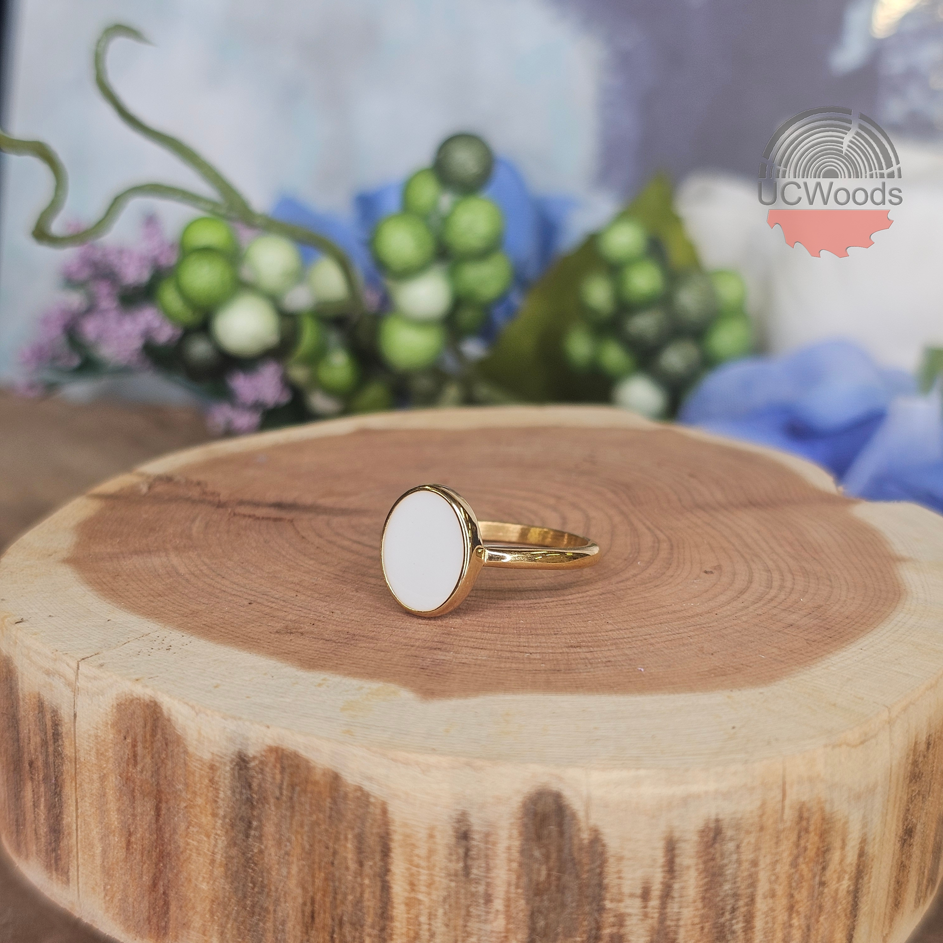 Single 8x10mm Oval Bezel Ring