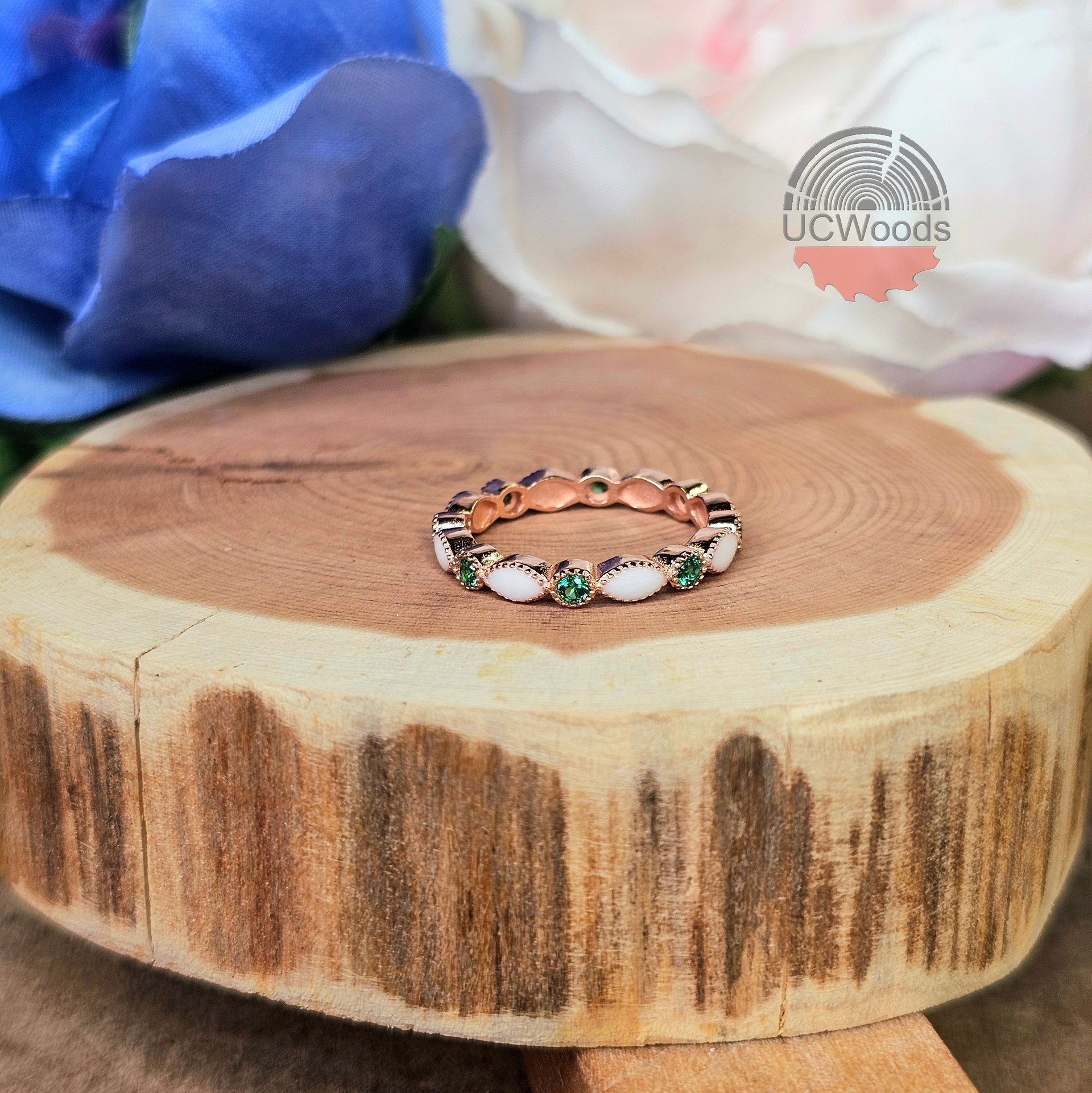 Full Band Stackable Birthstone Ring