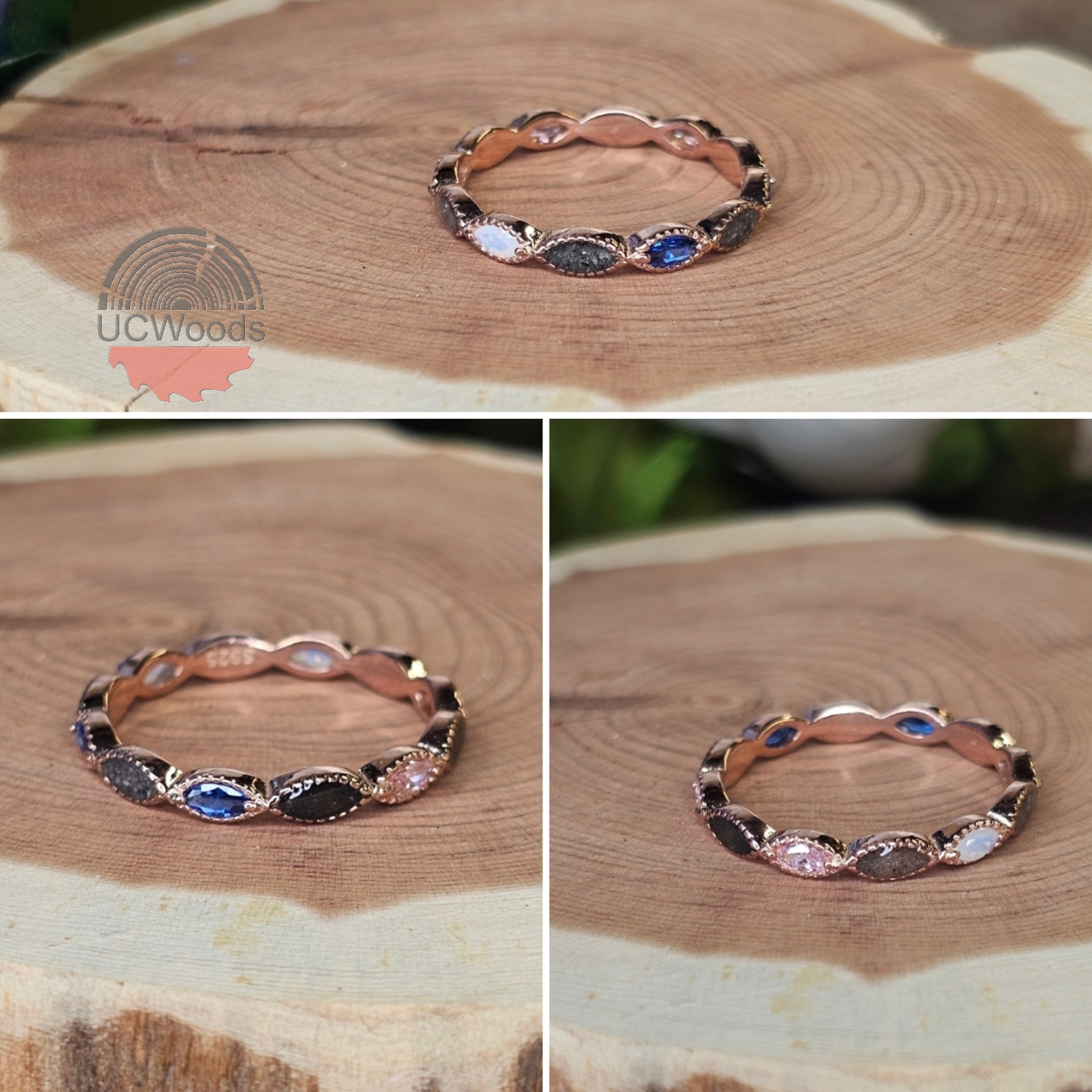 Full Band Stackable MULTIPLE Birthstone Ring
